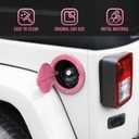 JeCar JK Fuel Filler Cover Gas Cap Aluminum Alloy Gas Tank Door Exterior Accessories for Jeep Wrangler 2007-2018 JK JKU, Pink