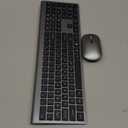 Wireless Keyboard and Mouse Combo, Full Size Keyboard and Mouse, Long Battery Life, Optical Mouse, 2.4G Lag-Free Cordless Mice Keyboard Set Ultra Slim Design for Computer, Laptop, PC, Mac, Windows (Gray Black)