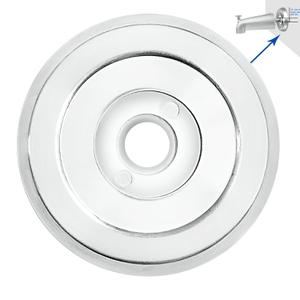 1/2" Thick Spacer for Tub Spout, Flange Trim Ring for Bath Faucet, Eschutcheon Cover Plate for Spigot with Split PVC Blocking Water, Shower Pipe Remodeling Sealer (304SUS-Chrome)