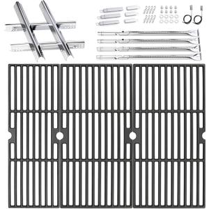 Grill Parts for Char-Broil Performance 4 Burner 463342119 463342118 463332718 463347017 463377017 463376117 463376018P2 463335517 463349917 Grill Burner Heat Plate Cast Iron Grill Grates 18 Inch