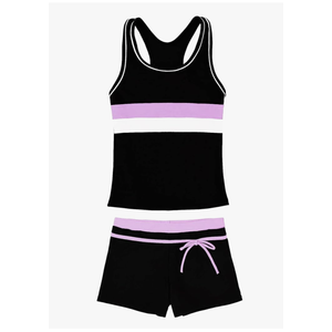 Little Girls' Summer Swimwear Two Piece Boyshort Tankini Kids Swimsuit, Size -4XL
