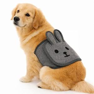 Colenumone Cute Belly Bands for Male Dogs with 3D Ears, Washable Reusable Dog Diaper, Breathable Mesh Wrap for Training & Incontinence, Adjustable Comfort Fit（Gray-XS）