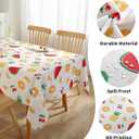 SASTYBALE Summer Tablecloths for Rectangles Tables, Spill Proof Indoor Outdoor Table Cloth with Watermelon Prints, Washable Table Cover for Party, Picnic, Dinner Decor (Rectangle, 60" x 84")