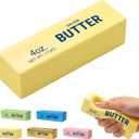 Butter Squishy, Soft Scented Squishy Toy, Cream Scented Butter Squeeze Toys, Slow Rising Butter Stick, Stress Relief Toy for Relaxation,Office Desk Decor (Yellow)