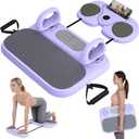 Pilates Board, 6-in-1 Pilates Reformer for Core & Full Body Workout, Portable Home Gym Equipment with Smart LED Digital Display, Pilates Trainer for Women, Beginners (Purple)