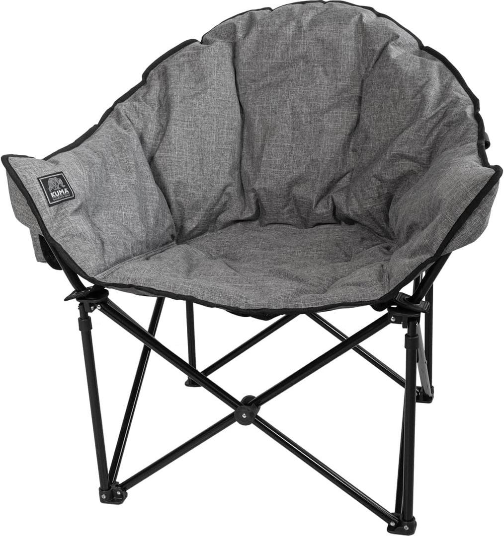 Kuma Outdoor Gear Lazy Bear Chair with Carry Bag, Ultimate Portable Luxury Outdoor Chair for Camping, Glamping, Sports & Outdoor Adventures (Heather Grey) Kuma Outdoor Gear Lazy Bear Chair with Carry Bag, Ultimate Portable Luxury Outdoor Chair for Camping, Glamping, Sports & Outdoor Adventures (Heather Grey)