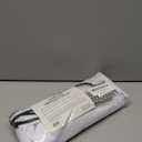 White Shower Curtain with Black Scalloped Edge, Fabric Shower Curtains Sets with 12 Metal Hooks, Thick Cloth Bathroom Curtains, Water Repellent, 72 x 72 Inches