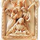 Catholic Holy Water Font with St. Mary Surrounded by Angels- Great for Entrance of Home or Wedding Gift
