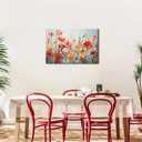 Large Colorful Flower Wall Art Bathroom Decor Watercolor Daisy Poppy Floral Canvas Prints Pictures Oil Painting Nature Wildflower Poster Artwork Living Room Bedroom Kitchen Home Decoration 24x36"