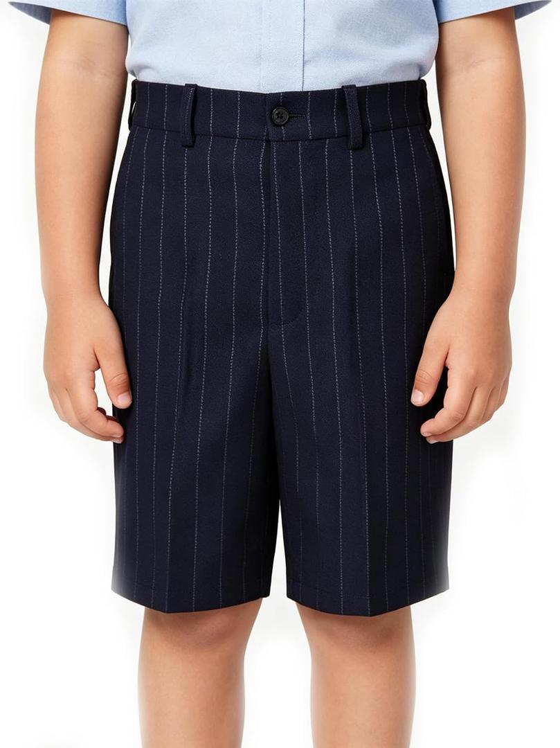 Pink Shorts for Boys Flat Front Dress School Uniform Shorts Casual Travel Hiking Shorts Size 3T