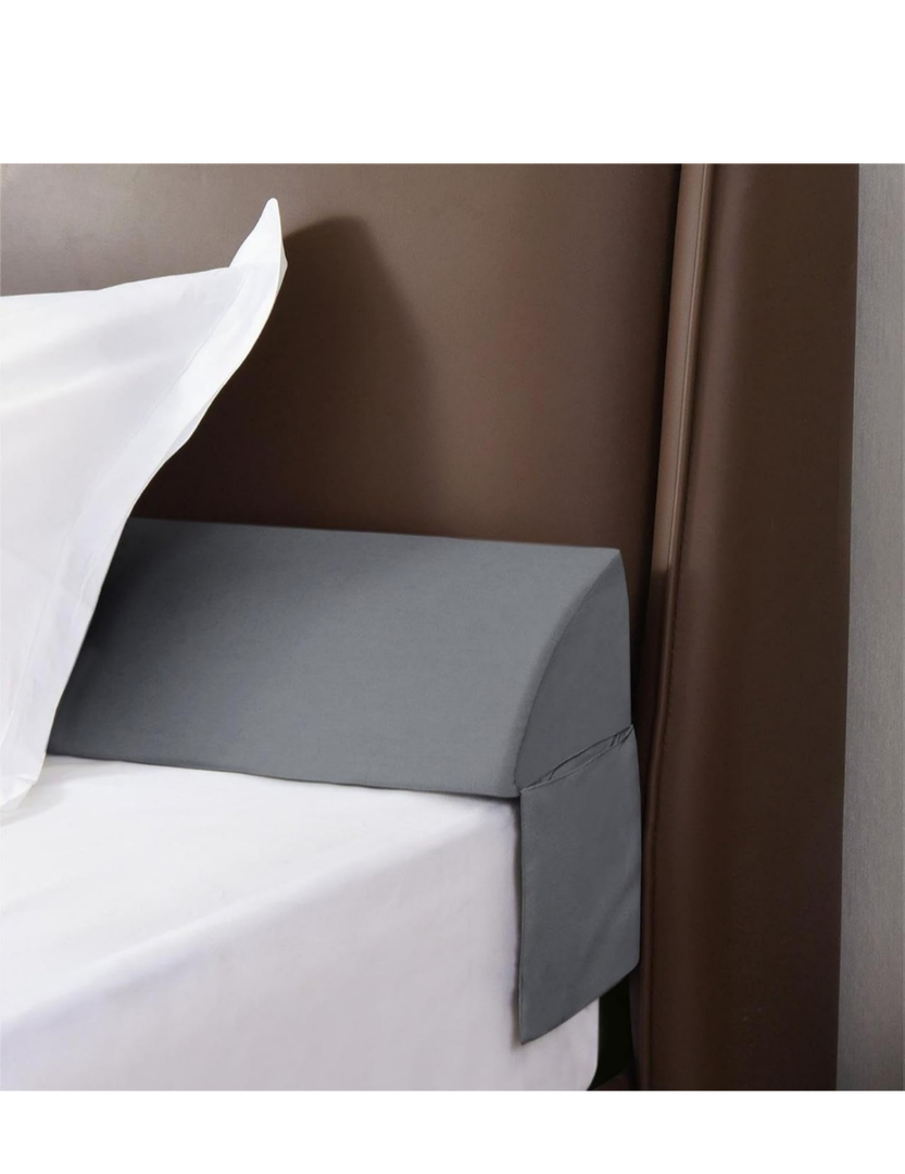 Vekkia King Bed Wedge Pillow for Headboard/Headboard Pillow/Bed Gap Filler/Pillow Wedge for Headboard Gap0-3.5",Close Gaps Between Mattress and Headboard(Gray 76"x6.5"x4.5")