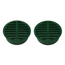 4" Outdoor Round Flat Drain Grate Cover (4, Green)
