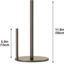 Bronze Kitchen Paper Holder, Oil Rubbed Bronze Paper Towel Holder, Kitchen Roll Organizer, Countertop Roll Dispenser with Weighted Base