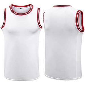 YWIES Plain Basketball Jersey, Blank Team Uniform, Hip Hop Hipster Short Sleeveless Active Shirts, 2XL