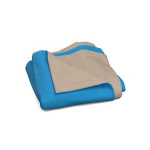 Blanket Soft Throw Blankets All Season Flannel Grey & Blue, Size 5Ft×4.5Ft