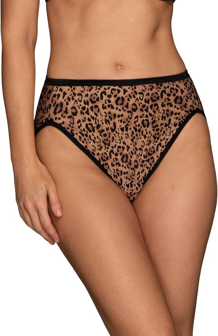 Vanity Fair Women's Illumination Hi Cut Panties, Silky Stretch & Satin Trim,3XL