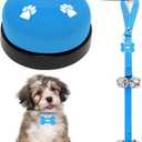 2 Pack Dog Bells, Puppy Potty Training Bell Dog Doorbell Potty Train Dog Bell for Potty Training Door Bells for Dogs to Ring to Go Outside Jingle Bells for Door Knob (Light Blue)