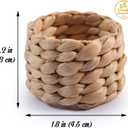 48 Pcs Boho Napkin Rings, Easter Napkin Rings, Servilleteros para Mesas, Bulk Napkins, Water Hyacinth Table Napkins for Christmas Wedding Holidays Dinners Party Supplies Everyday Use