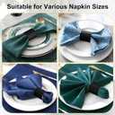 Polymer Material Reusable Napkin Band, Glue-Free Tear-Proof Water Resistant Oil-Proof Napkin Bands Set of 200(Front Black Color and Back White), 6 Adjustable Sizes Napkin Rings