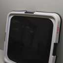 IRIS USA Pee Pad Holder - For Regular Sized Dog and Puppy Pee Pads, Secured Latches, Non-Skid Feet, High Polish Finish for Easy Cleaning, Leak Protection, Fits 22"x22" Pad or Larger, Square, Black/Gray