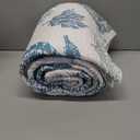 Tritard 3 Piece Coastal Quilt Sets Full/Queen Size - Reversible Microfiber Quilts with 2 Shams Soft Lightweight Beach Bedding Nautical Bedspread Coverlet Summer Comforter for All Season, 90''x96'', C1