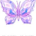 Butterfly Balloon Birthday Happy Party Balloon Wedding Anniversary Butterfly Decoration Birthday Supplies (Purple balloon)