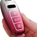 ELOHEI for Audi Key Fob Cover, Special Soft TPU Key Case Cover Protector Compatible with Audi A6L A6 A7 A8 Q7 Q8 E-Tron 2018-2022 A3 S3 S6 SQ7 RS6 S7 RS7 Smart Key(Gradient Pink)