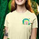 St Patricks Day Shirt Women One Lucky Teacher St. Patrick's Day Shirts for Women School Teach Shirt (Beige, XL)