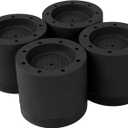 Kvoike Bed Risers Adjustable Furniture Risers Heavy Duty Lifts Height 2 Inch, Round Bed Lifts Risers for Desk Table Couch Chair Sofa (Set of 4) (Black)