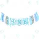 Hot Air Balloon First Birthday Decorations, Time Flies 1st Birthday Decorations High chair Banner for One Year Old Boy Birthday Decorations