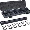 Inner Tie Rod Removal Tool Master Inner Tie Rod Tool Set with 12 Crowfoot Adapters 1/2 Inch Drive Tube for Tie Rod Removal and Installation(Black)