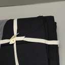 Cooling California King Duvet Cover Set 3 Pieces-100% Washed Cotton with Chic Wide Trim Design Linen Like Textured Ultra Soft Cozy Bedding-Zipper Closure(Hemmed Solid Black,Cal King 104"x98")