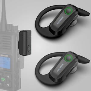 SAMCOM BTEAR02B Wireless Radio Earpiece with 2 Pin Standard K Head Dongle, 2025 Upgrade Wireless Headset with Mic for FPCN10A/FPCN30A Hands-Free Walkie Talkie (Radios Not Included)