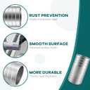 Stainless Steel 2" to 2" Hose Barb Fittings Splicer Mender Round Union Coupler Adapter Splicer Mender Union Air Water Fuel (Pack of 2)