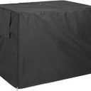 Explore Land Dog Crate Cover Heavy Duty Polyester Pet Kennel Sunshade Universal Fit for 18 inches Wire Cage (Black)