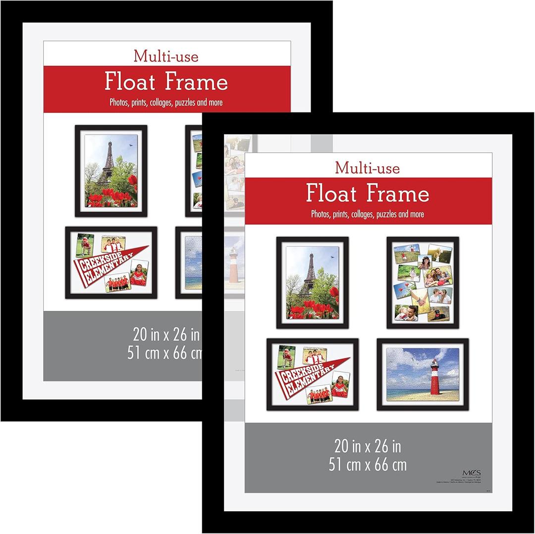 MCS 20x26 Inch Float Poster Frame (2pk), Black (65689)