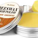Food Grade Beeswax Wood Conditioner & Furniture Polish - 2Pack Natural Unscented Wood Polish for Furniture, Cutting Board, Cabinet & Antique - Non-Toxic & Safe Bees Wax Cleaner for All Wooden Surfaces