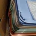 Ferrochef 12 Pack Turn in Trays for Classroom, Stackable Plastic Paper Baskets with Handles, Letter Size A4 Teacher Desk Organizer Bins for Classroom Organization (Boho Colors)