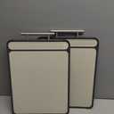 2 Pack Stainless Steel Cutting Board Set, Large Cutting Boards for Kitchen, Double Sided Meat Chopping Board with Handle, Non Toxic Wheat Straw PP/Dishwasher Safe/Food-Grade (1611 In)