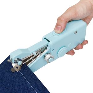 Portable Sewing Machine Handheld for Beginners Electric Black Hand Held Sewing Machines Kit for Adults Kids Boys 8-12 Mini Samll Included Mannual and Accessories Sewing Hem and Quick Stitching