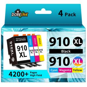 910XL Ink Cartridges Replacement for HP 910XL Ink Cartridges Combo Pack for HP 910 Ink Black Work for HP OfficeJet Pro 8020 8010 8025 8028 8034 8015 Printers 1 Pack Black