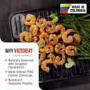 Victoria 20-by-14-Inch Rectangular Cast Iron Griddle, Preseasoned Reversible Griddle