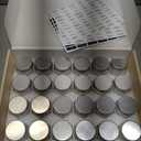 Homazing Set of 24 Hexagon Glass Spice Jars with Shaker Lids and Labels for Refrigerator, Kitchen, RV Travel Trailer Magnetic Containers