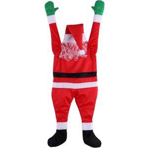 TOLOCO 4.92 FT Hanging Santa Claus, Christmas Decorations, Christmas Ornaments for Roof, Porch, Gutter, Balcony, Christmas Decor Outdoor and Indoor