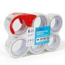 No Noise Silent Packing Tape with Dispenser, 2.05 Mil x 1.88" x 60 Yards, 6 Rolls, Heavy Duty Clear Noiseless Packaging Tape for Shipping Packaging Moving Sealing