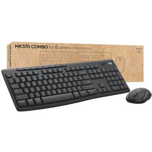 Logitech MK370 Combo for Business, Wireless Full-Size Keyboard and Wireless Mouse, Secure Logi Bolt USB Receiver, Bluetooth, Globally Certified Windows/Mac/Chrome, Linux - Graphite