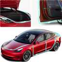 8 Pack Door Seal Soundproof Kit Compatible with Tesla Model 3 2017-2024 Accessories Door Rubber Weather Draft Seal Strip Wind Noise Kit Front Trunk Cover Water Retaining Sealing Strip