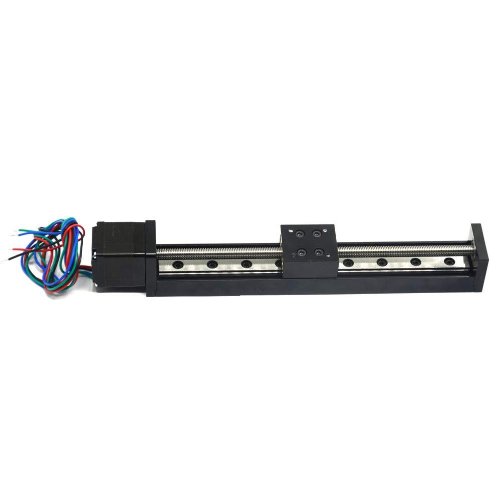 Zeberoxyz 1PCS Mini Linear Rail Guide Slide Actuator T6x1 Lead Screw with NEMA11 Stepper Motor,150mm Effective Stroke Length for DIY CNC Router Parts X Y Z Linear (Size:150mm)