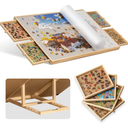 Becko US 1000-Pc Tilting Puzzle Board with 4 Drawers & Cover, Adjustable Jigsaw Puzzle Table with Built-in Easel/Stand, Portable Boards with Puzzles Storage for Adults, with Premium Flannel Tabletop