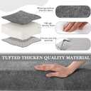 Leinuosen Bench Cushion 42x16x4 Inch for Indoor Furniture Weaving Texture Chenille Kitchen Bay Window Non Slip Seat Cushion Tufted Thicken Pad for Patio Porch, Mudroom Entryway (Gray)